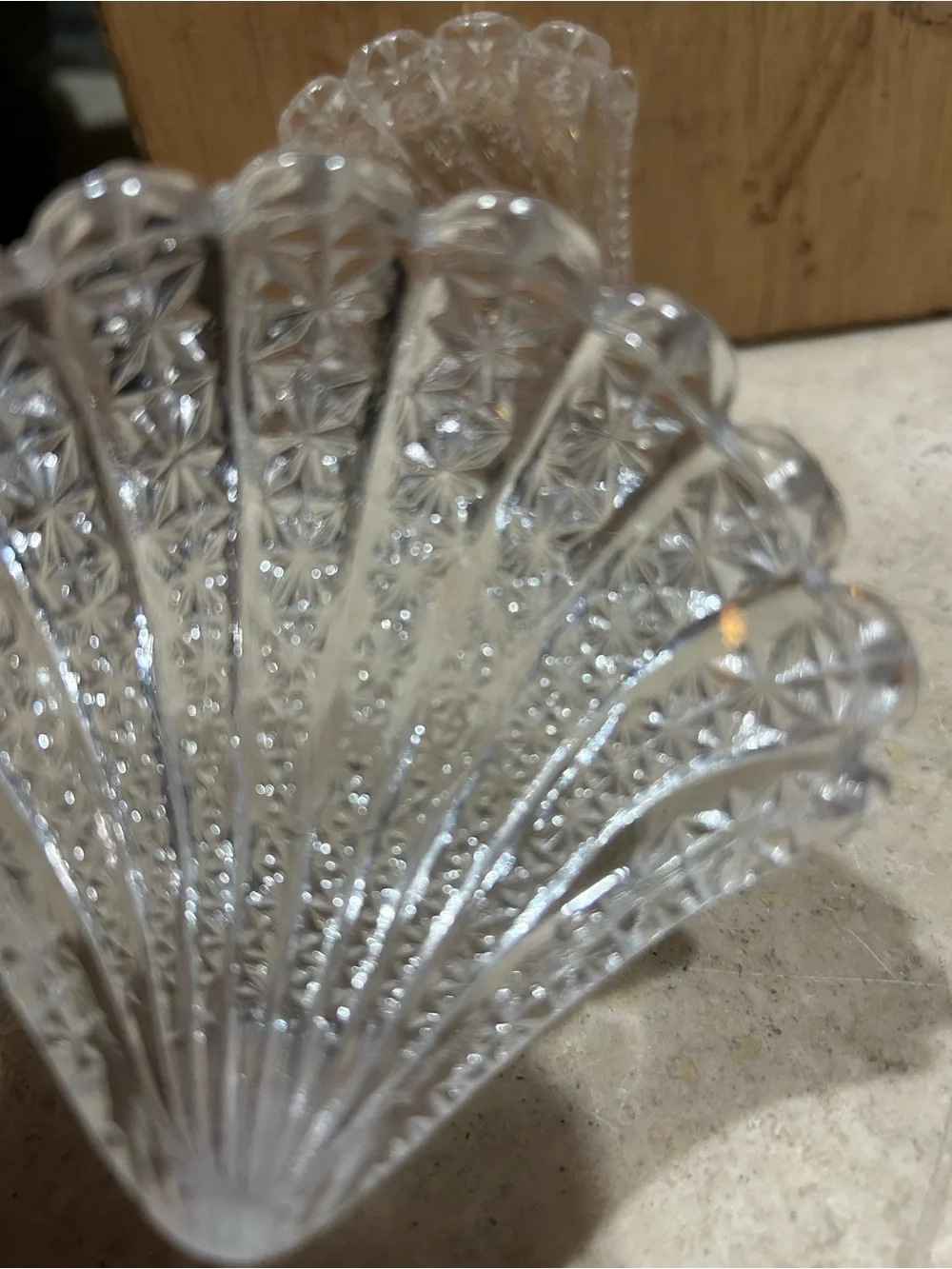 2 Antique EAPG Windsor Glass Shell Shaped Butter Pat Dishes